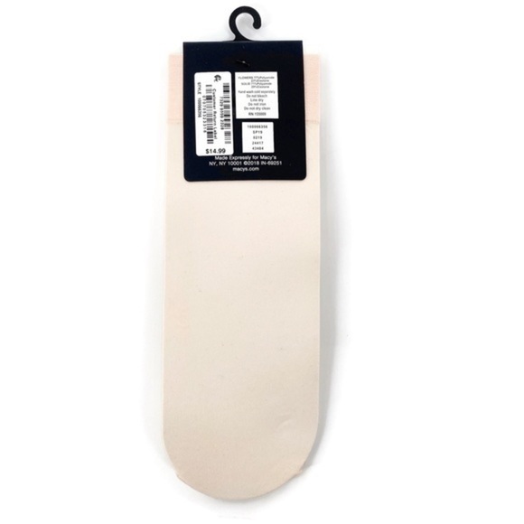 INC 2-Pk. Stamped Floral Anklet Fashion Socks (One Size  Pink) - Picture 3 of 3